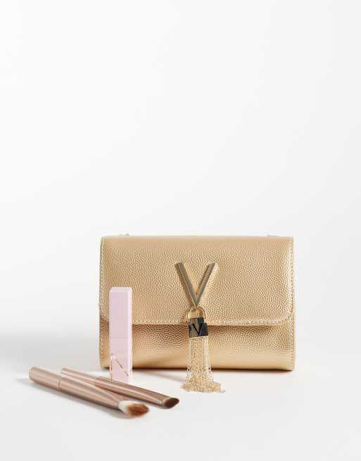 Valentino divina flap over crossbody clutch bag in gold, 2 of 4