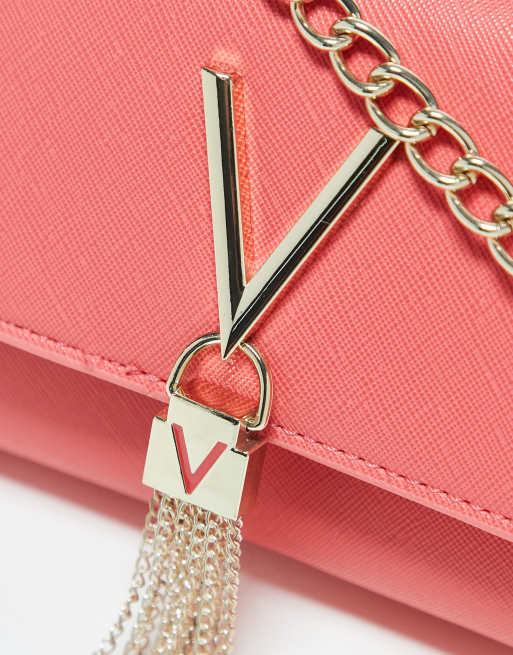 Valentino - Divina - Pink crossbody-taske med frynser, 3 af 3