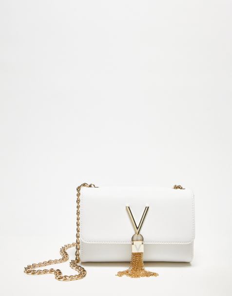 Valentino - Divina - Sac bandoulière avec rabat à pampille - Blanc - view 1