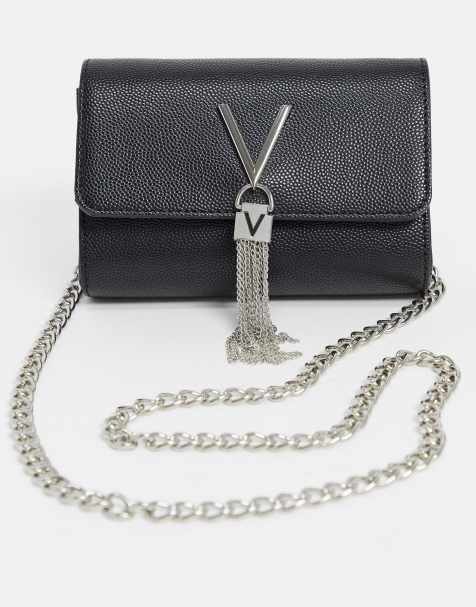 Valentino - Divina - Sort crossbody-taske med foldeklap og kvast - view 1