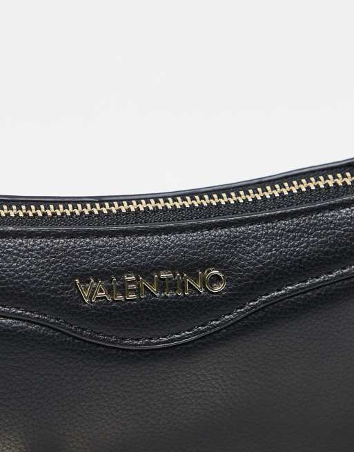 Valentino - Elly - Borsetta a tracolla nera con catenina e logo, 2 di 3