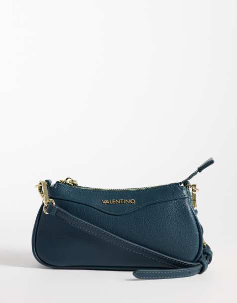 Valentino elly mini schoudertas met kettingriem in diep teal - view 1
