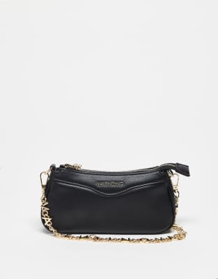 Valentino - Elly - Petit sac à bandoulière chaîne griffée - Noir