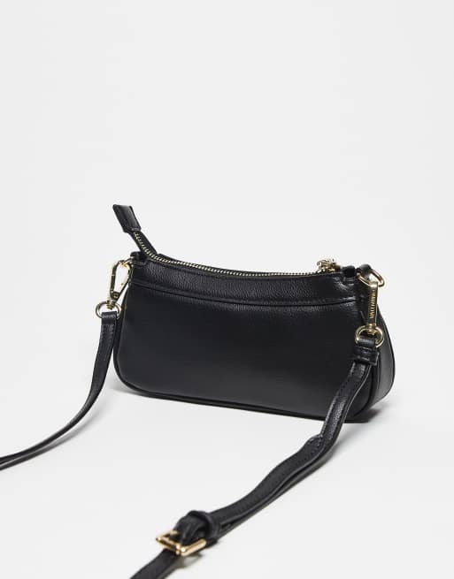 Valentino Elly small crossbody bag with branded chain strap in black, 3 of 3
