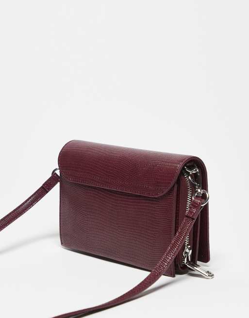 Valentino Ember crossbody bag in burgundy croc - BURGUNDY, 2 of 3