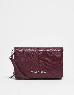 Valentino - Ember - Umhängetasche in Kroko-Burgunderrot