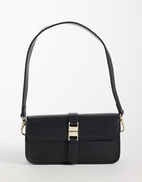 Valentino - Eos Re - Borsa da spalla piccola nera con chiusura in metallo - view 1