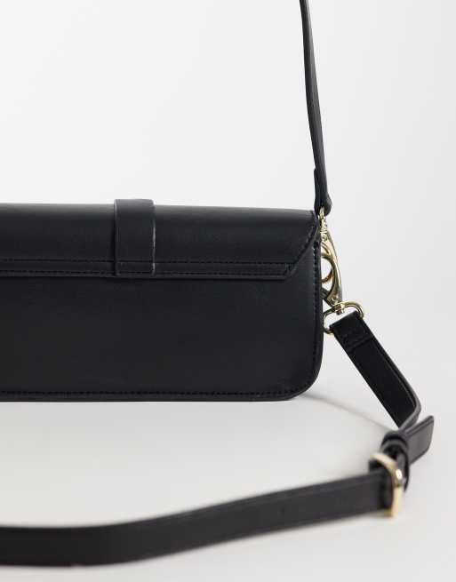 Valentino – Eos Re – Kleine Schultertasche in Schwarz mit Metallschnalle , 4 von 4