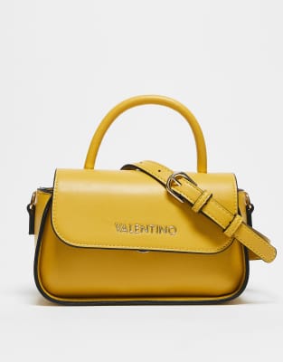 Valentino - Faith Re - Borsa giallo senape con manico superiore e tracolla