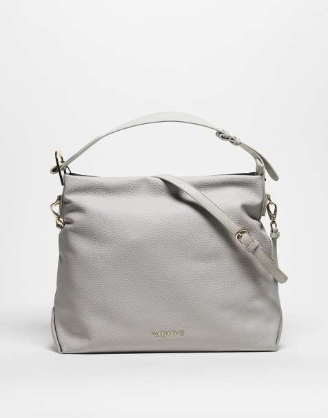 Valentino Farrah slouch textured shoulder tote bag in off white  - IVORY - view 1