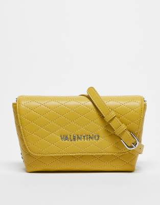 Valentino Fran quilted crossbody bag in lime green - LGREEN φωτογραφία