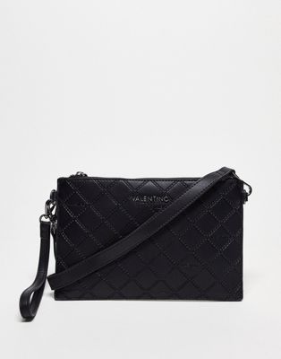 Valentino gyoza pouch clutch bag in black
