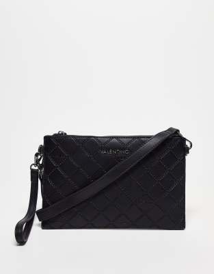 valentino gyoza pouch clutch bag in black