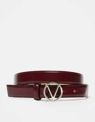 Valentino Bags Valentino hampton belt in burgundy and gold