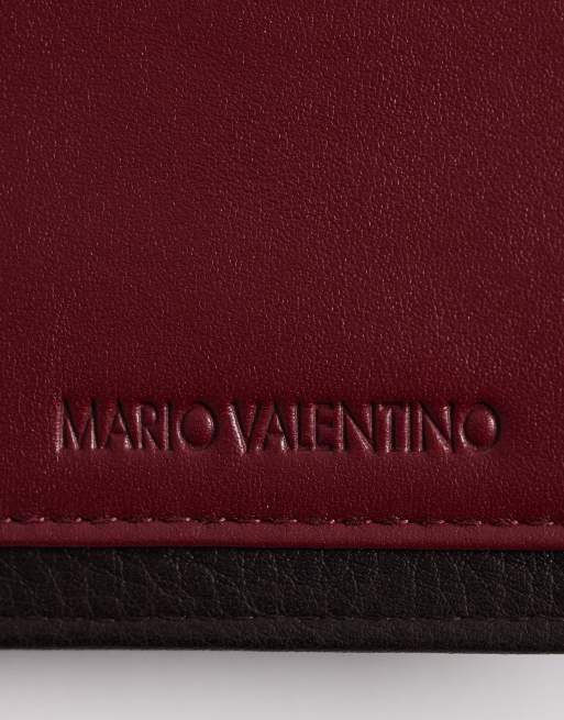 Valentino – History – Svart plånbok med vinröd insida i kontrastfärg, 2 av 3