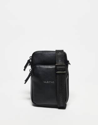 Valentino Bags Valentino Horizon front pocket crossbody bag in black - BLACK