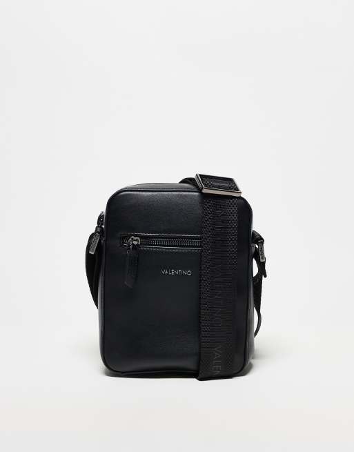 Valentino - Horizon - Minimalistische crossbody tas met geweven band in zwart