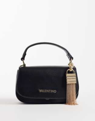 Valentino - Iride - Sac à main à poignées supérieures avec bandoulière amovible et détails métalliques dorés - Noir