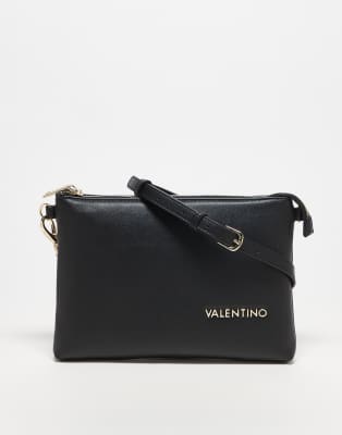 Valentino - Jasmin - Große Clutch in Schwarz mit Handgelenkriemen