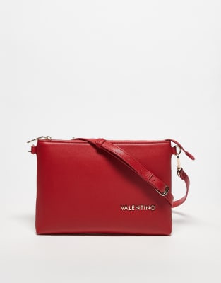 Valentino Bags Valentino jasmin large wristlet clutch bag in red