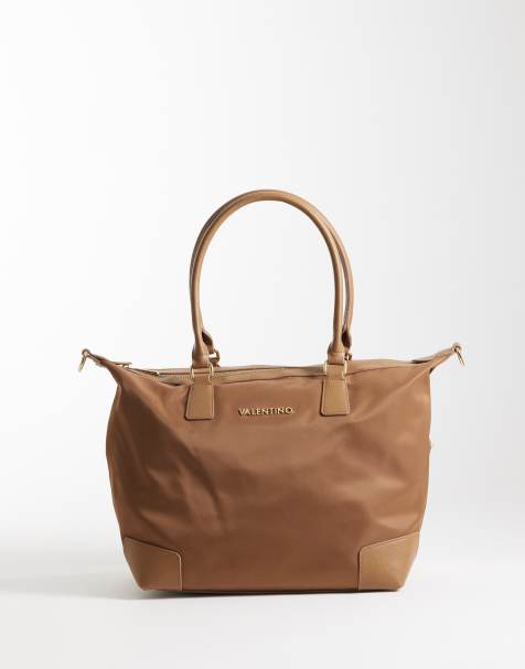 Valentino Jenny Re nylon tote bag in brown - BROWN - view 1