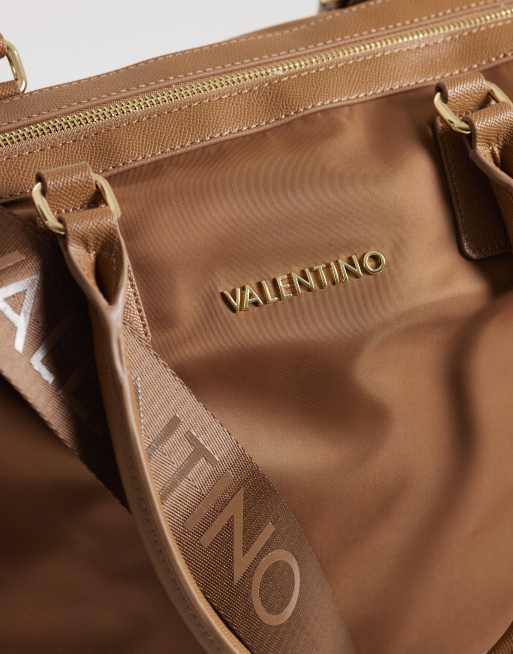 Valentino Jenny Re nylon tote bag in brown, 3 of 4