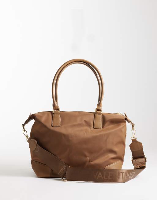 Valentino Jenny Re nylon tote bag in brown, 4 of 4
