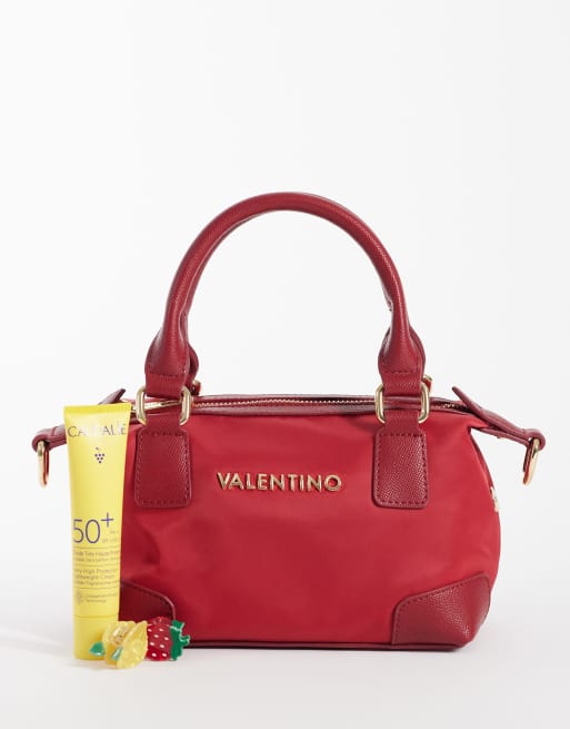 Valentino - Jenny Re - Rød mini-taske i nylon med hank øverst, 2 af 4