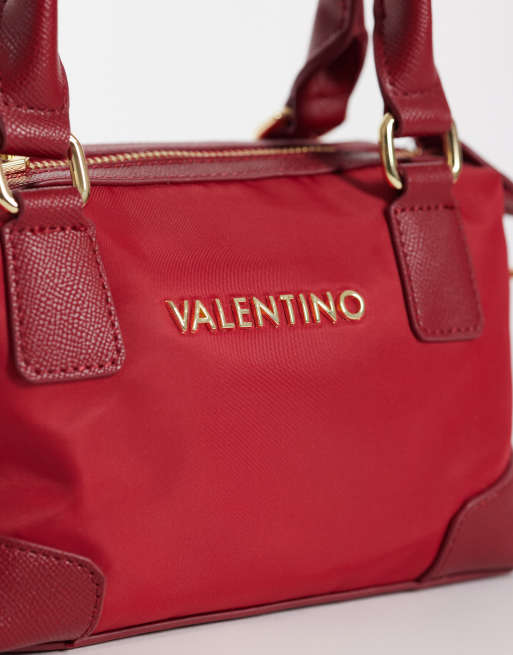 Valentino - Jenny Re - Rød mini-taske i nylon med hank øverst, 3 af 4