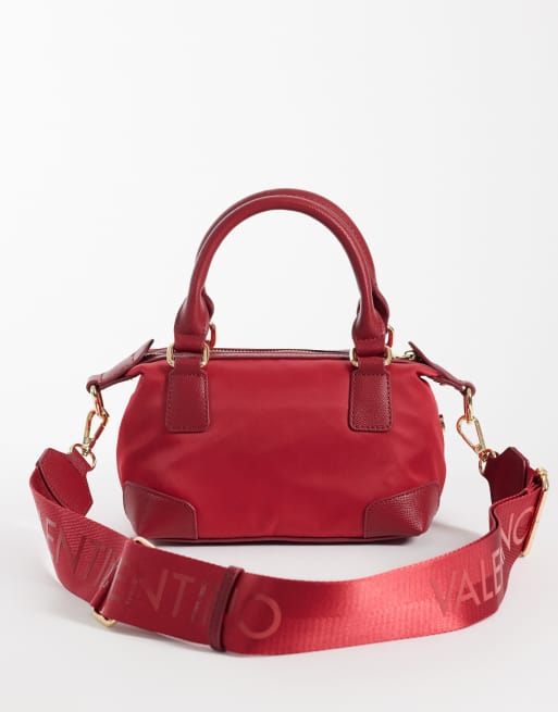 Valentino - Jenny Re - Rød mini-taske i nylon med hank øverst, 4 af 4