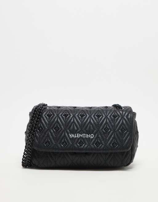 Valentino – Joia – Czarna torebka crossbody z klapką z ćwiekami