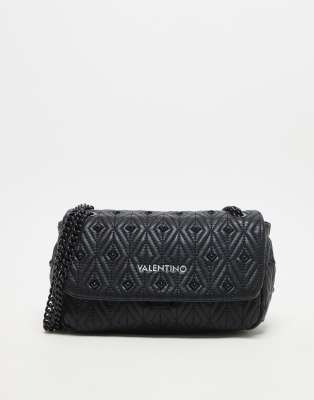 Pochette Sac à Main Valentino Cloutée Noire En Cuir - Occasion - Style Clutch élégant Et Rock