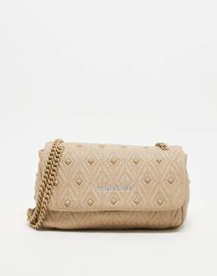 Valentino Bags Valentino Joia studded flap crossbody bag in beige-Neutral