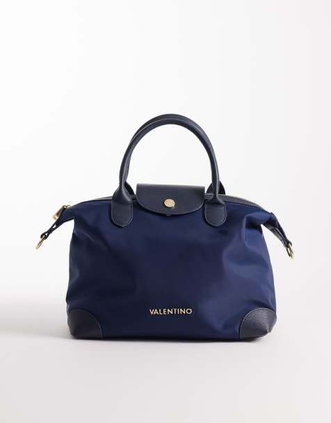 Valentino - Jolly Re - Borsa shopping in nylon blu scuro - view 1