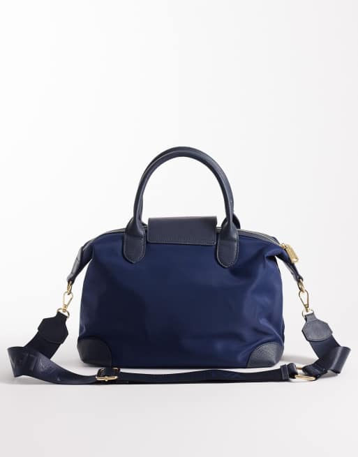 Valentino - Jolly Re - Borsa shopping in nylon blu scuro, 3 di 4