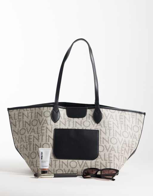 Valentino - Klassieke tote tas in zwart denim , 2 van 4