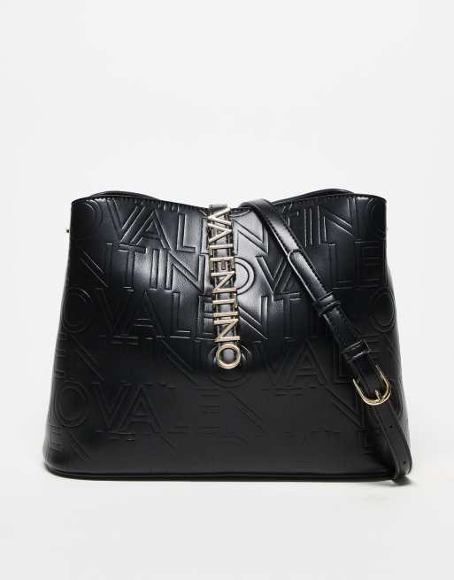 Valentino Lio RE bag with gold hardware in black