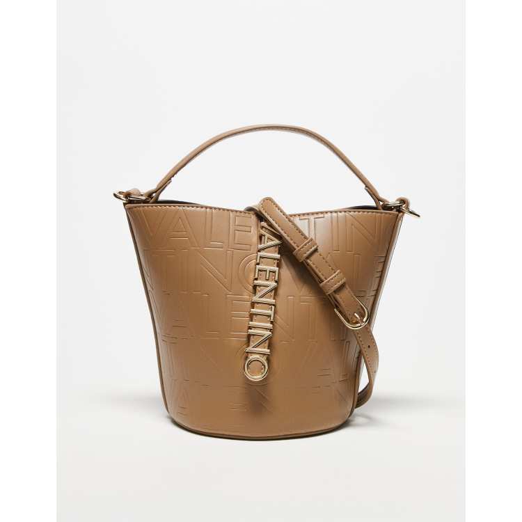 Valentino Lio RE Borsa a secchiello beige con tracolla ASOS