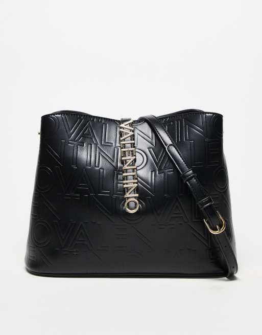 Valentino - Lio RE - Borsa nera con dettagli in metallo oro