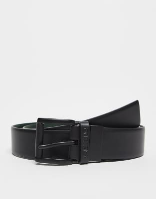 Valentino Bags Valentino litech reversible belt in black and green
