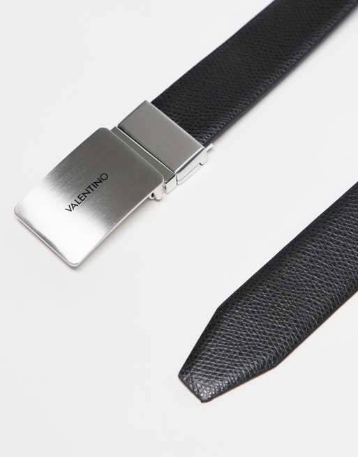 Valentino - Litech - Riem in zwart met chunky zilveren gesp, 2 van 3