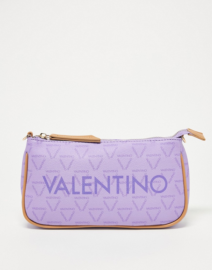 Valentino Liuto shoulder bag in lilac monogram print-Purple