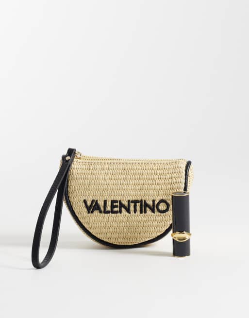 Valentino - Maiam - Mini pochette en raphia - Neutre et noir , 2 de 4
