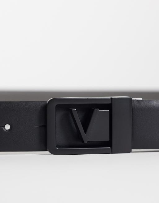 Valentino - Mast - Cintura nera con fibbia a V , 2 di 3