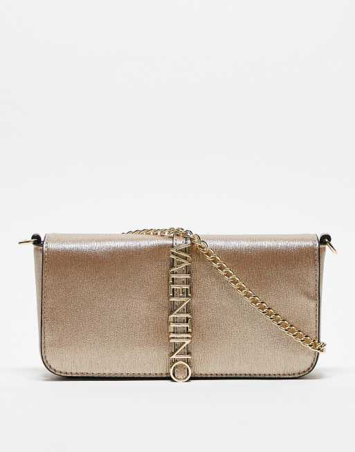 Valentino - Materia - Borsa da spalla color oro glitterata