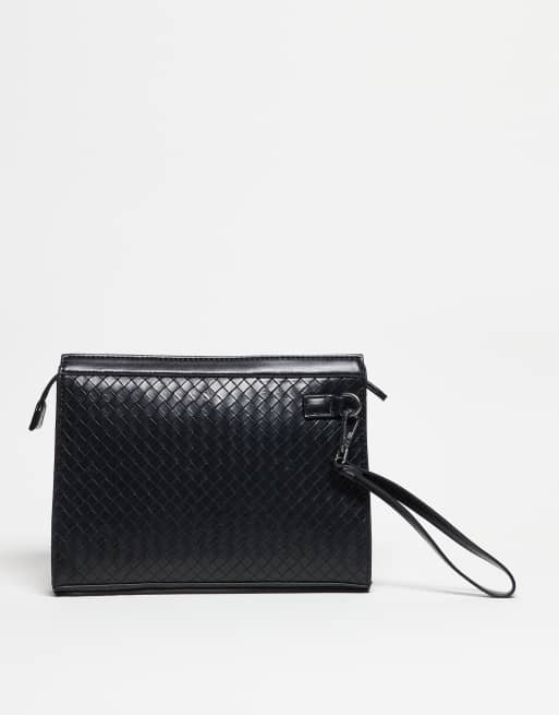 Valentino – Mohegan – Clutch in Schwarz mit gewebtem Detail , 3 von 3