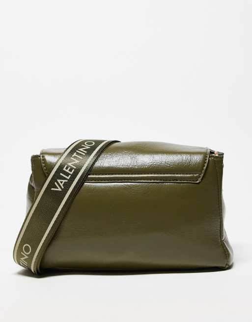 Valentino - Moni - Grøn crossbody-taske med flap og vævede stropper, 3 af 3