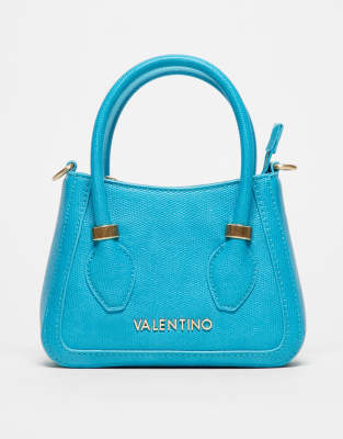 Valentino - Montmartre - Kleine Handtasche in Türkis mit Umhängegurt-Blau