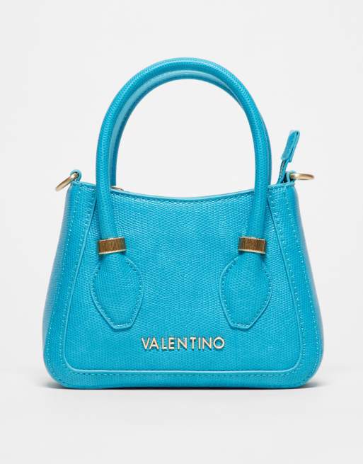 Valentino – Montmartre – Turkusowa, mała torebka do ręki z paskiem crossbody