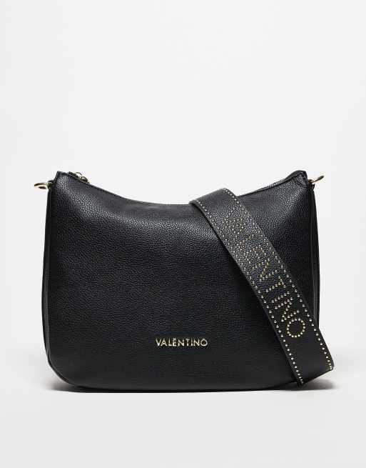 Valentino – Naif RE – Czarna torba z odpinanym paskiem z ćwiekami